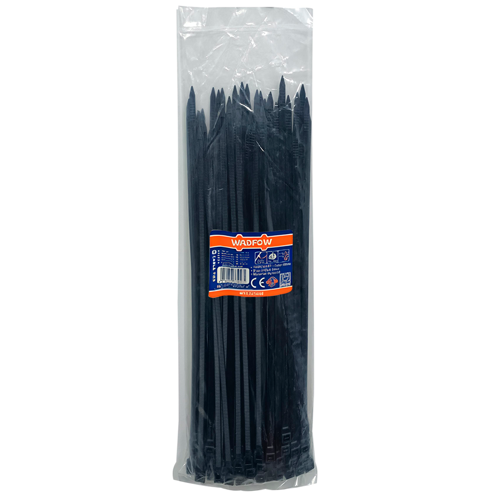 Abrazadera Plastica Ajustable 28" 100Pc Wadfow 2090 Negro