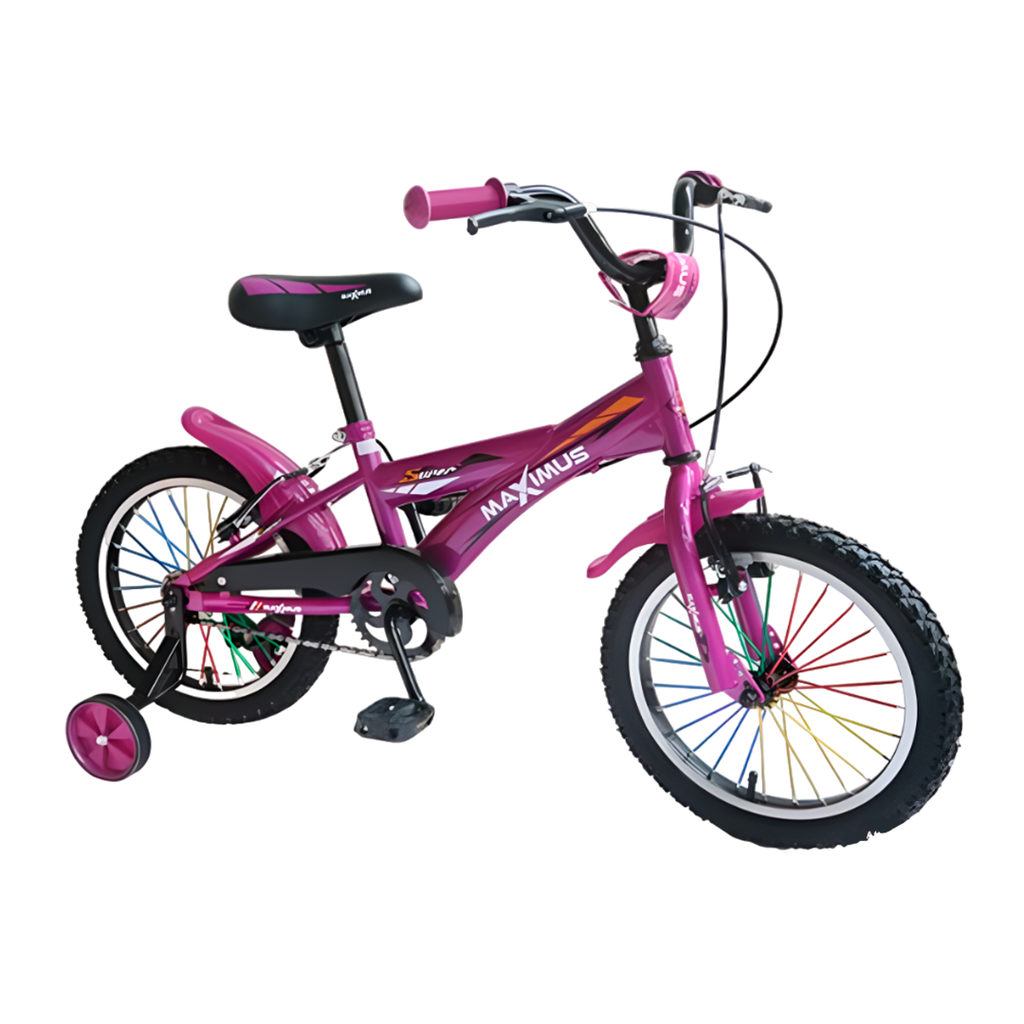Bicicleta 16 bmx niña 1v maximus con guardafango morado armable