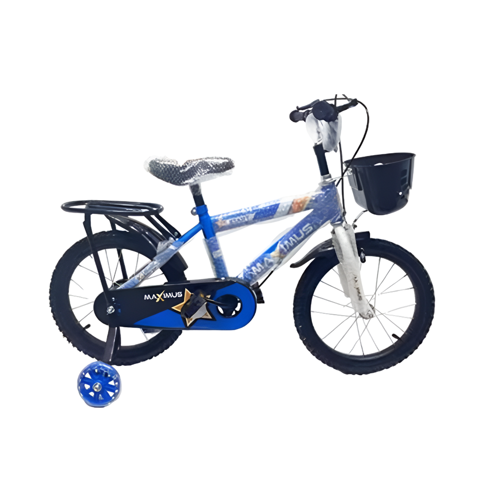 Bicicleta 16 bmx para niño 1v max con guardafango/canasta azul armable