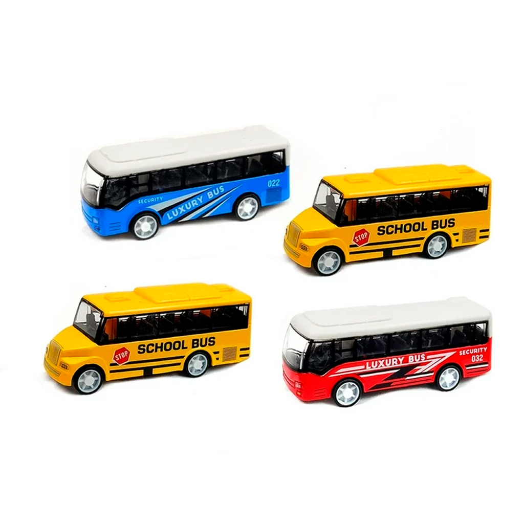 Juguete De Carro Bus 4Pc Jb20427