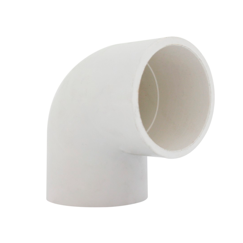 Codo pvc 2"x90 para agua potable sin rosca inyectable blanco