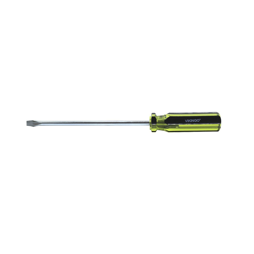 Desarmador plano 1/4x6" vikingo 8/400245 negro/amarillo