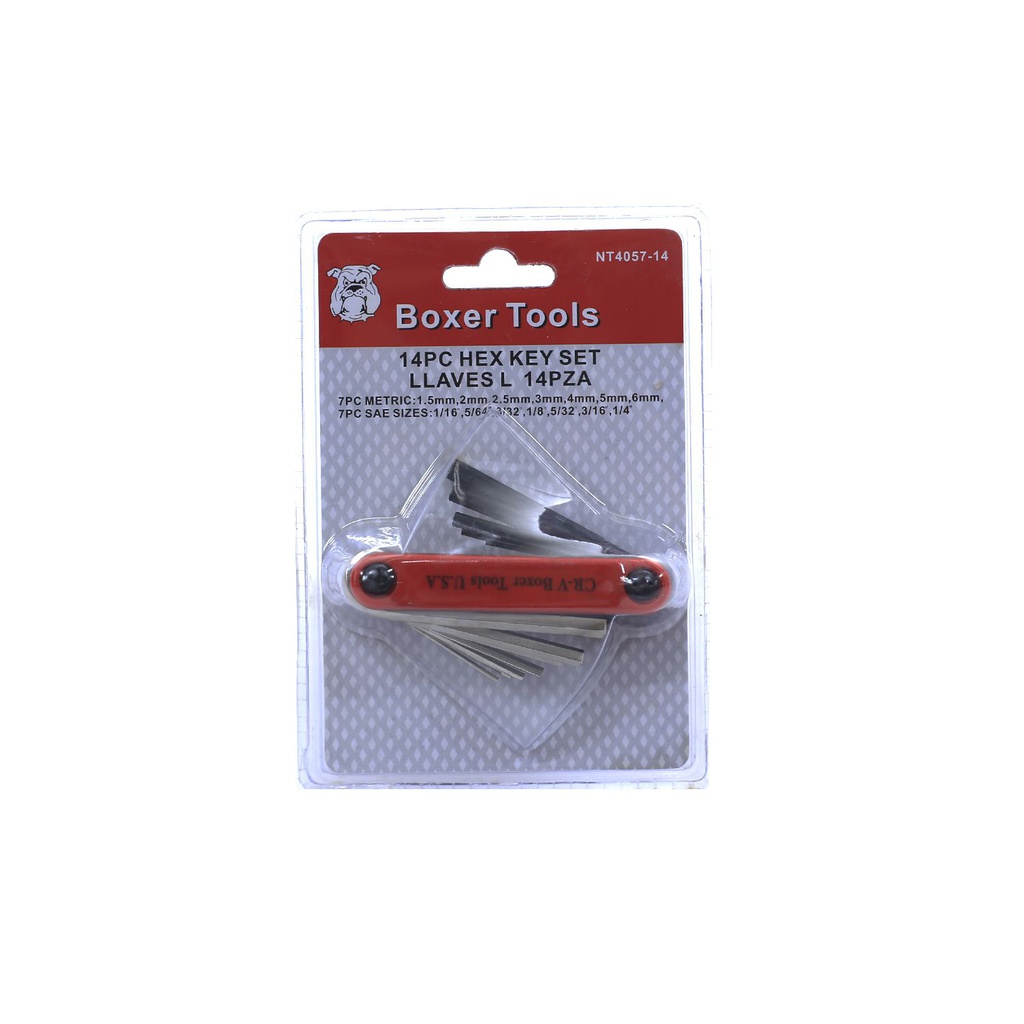 Llaves allen 14pc 1.5-6mm boxer nt4057