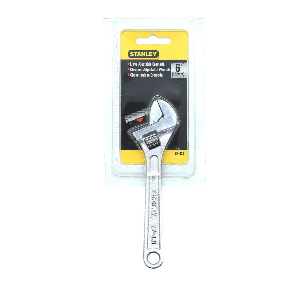 Llave ajustable 6" stanley 87-431 cromo pulido