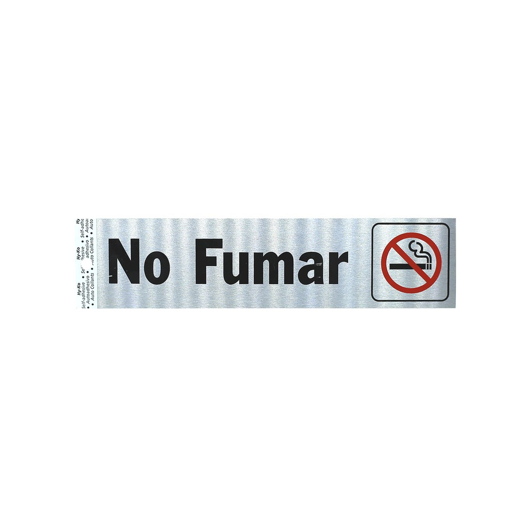 Rotulo aluminio autoadherible "no fumar" 2x8" 20805