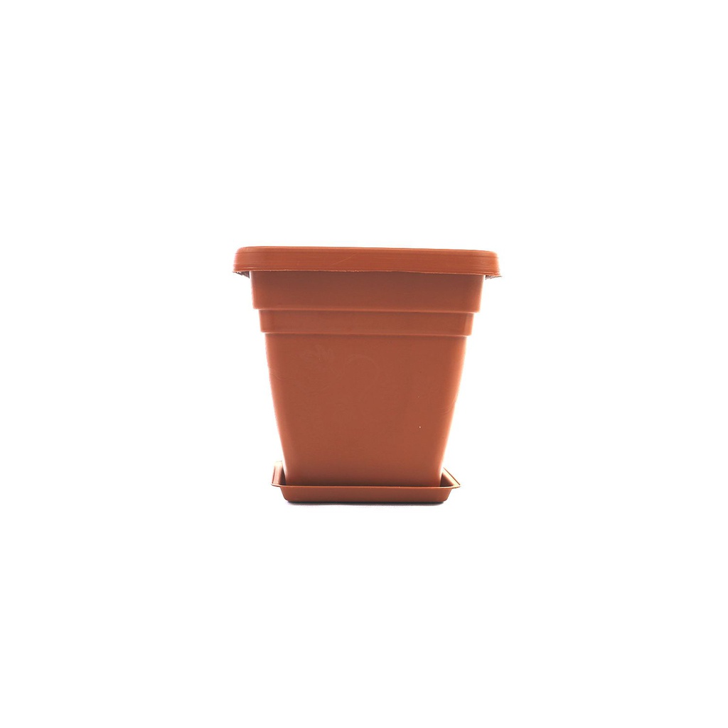 Macetera plastica cuadrada 29x28cm con base l6021872