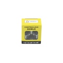Valvula angulo 1/2x3/8x3/8" doble 8/av-dual