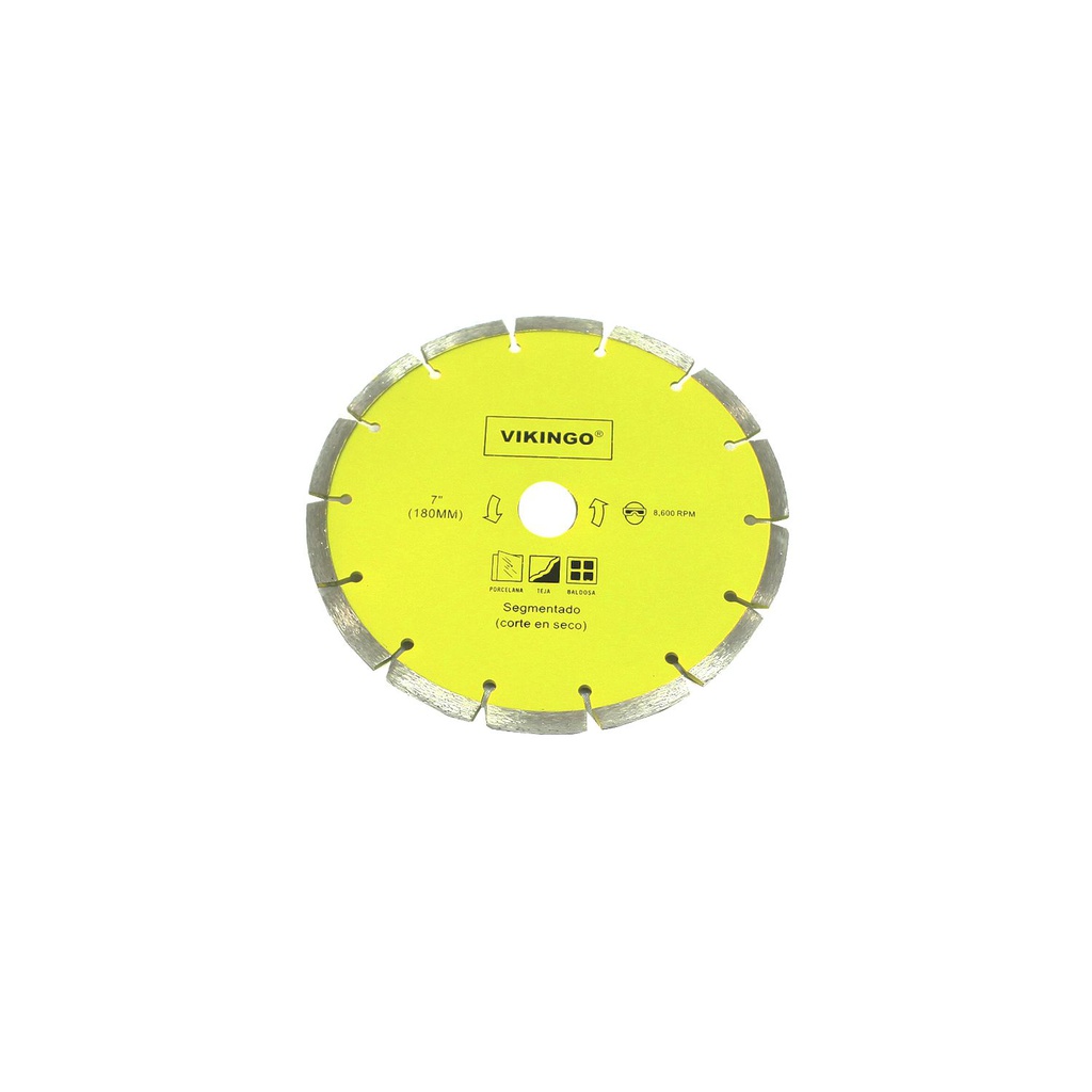 Disco diamantado  segmentado de concreto 7" vikingo