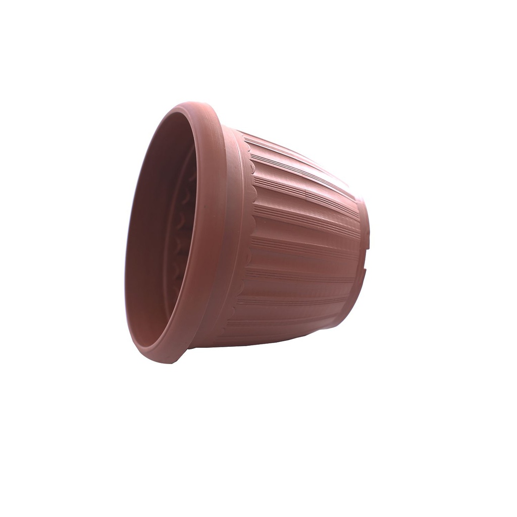 Macetera plastica redonda 23x18cm con base cs1103816