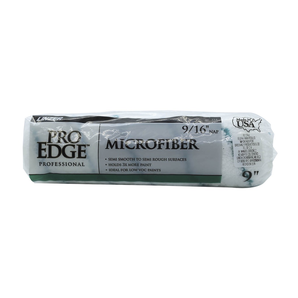 Felpa rodillo 9"x9/16" microfibra linzer rc174