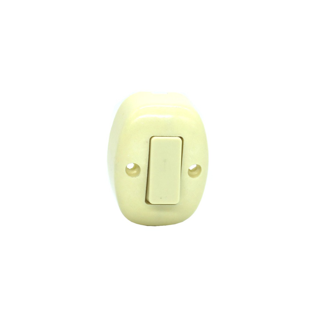Switch sencillo superf con tornillo  123 crema