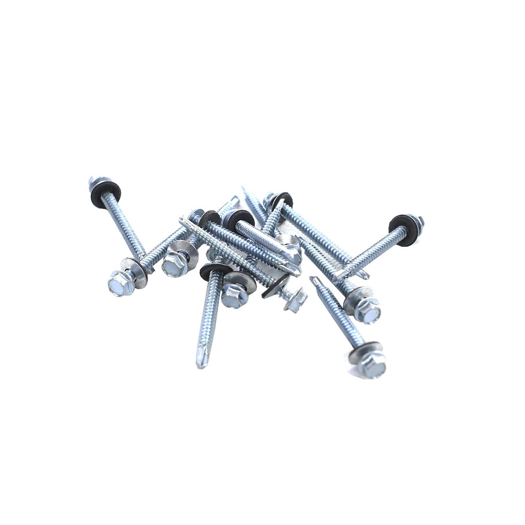 Tornillo para techar de compresion punta broca 1/4x2.1/2x3/8"