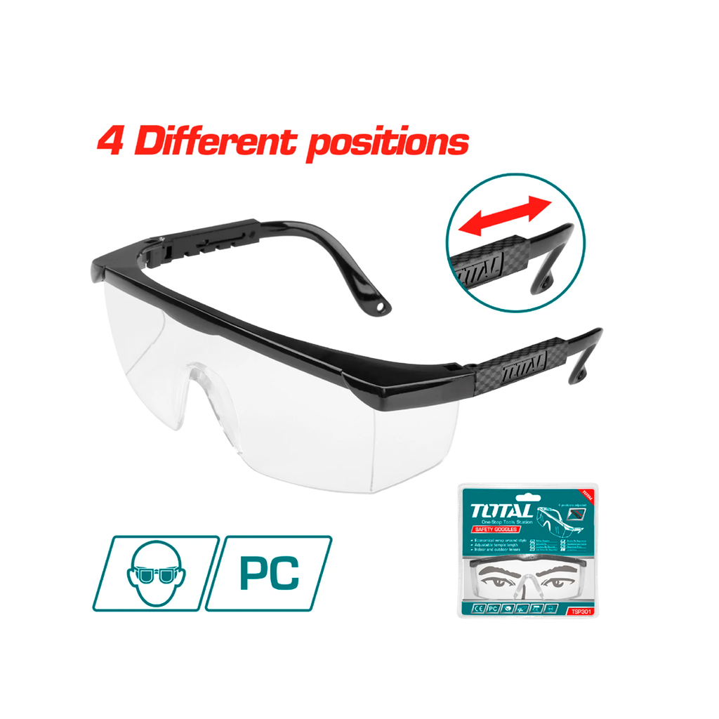 Anteojos de seguridad transparente total tsp301