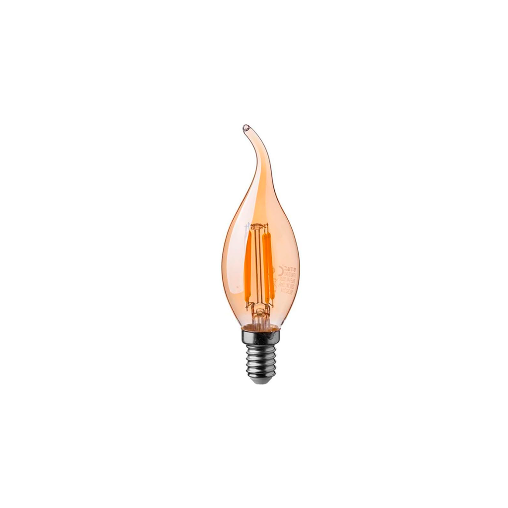 Bombillo led vintage 4w e14 3000k mund amarillo