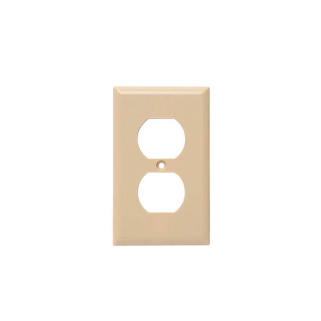 Placa plastica para toma doble aguila 2132v marfil