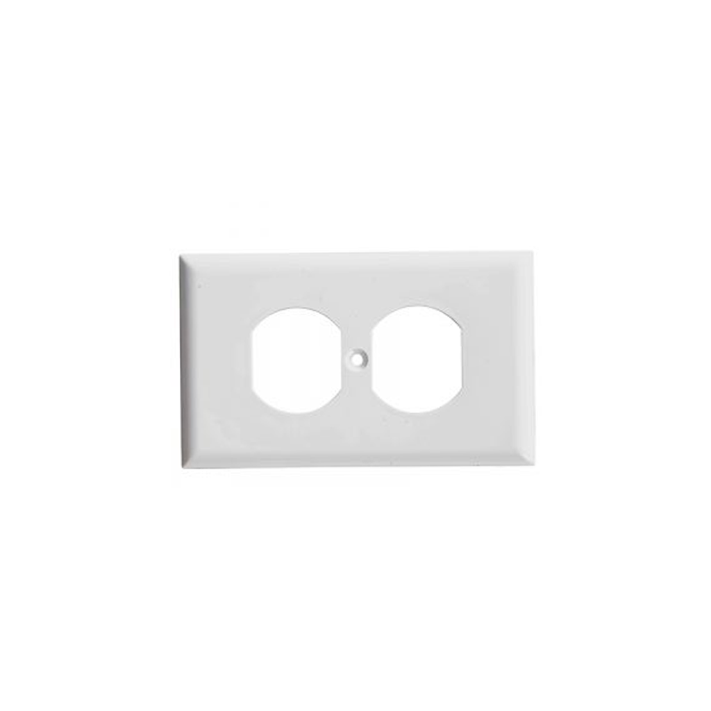 Placa plastica para toma doble aguila 2132w blanco