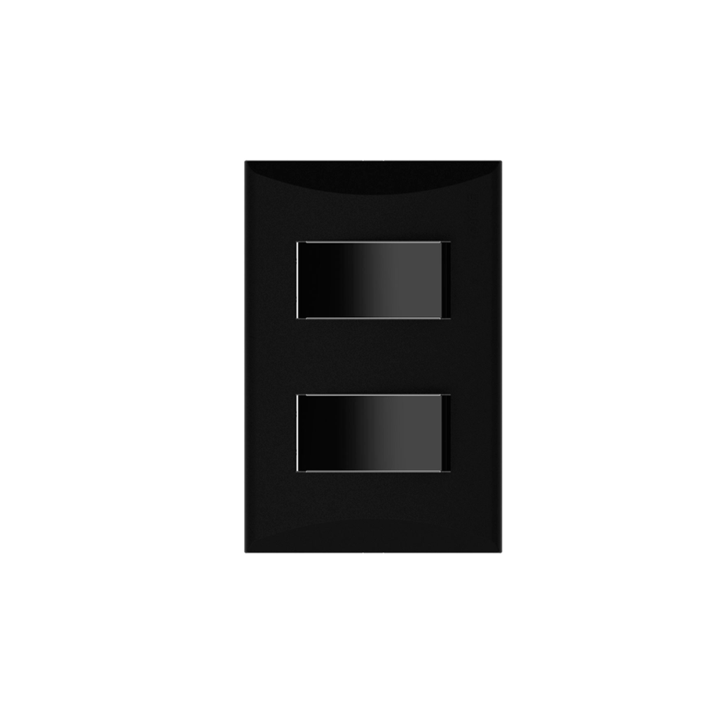 Switch doble 3v t&j  negro ro 8015-bk
