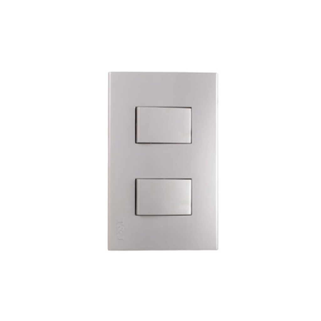 Switch doble 3v t&j 8015pl plata