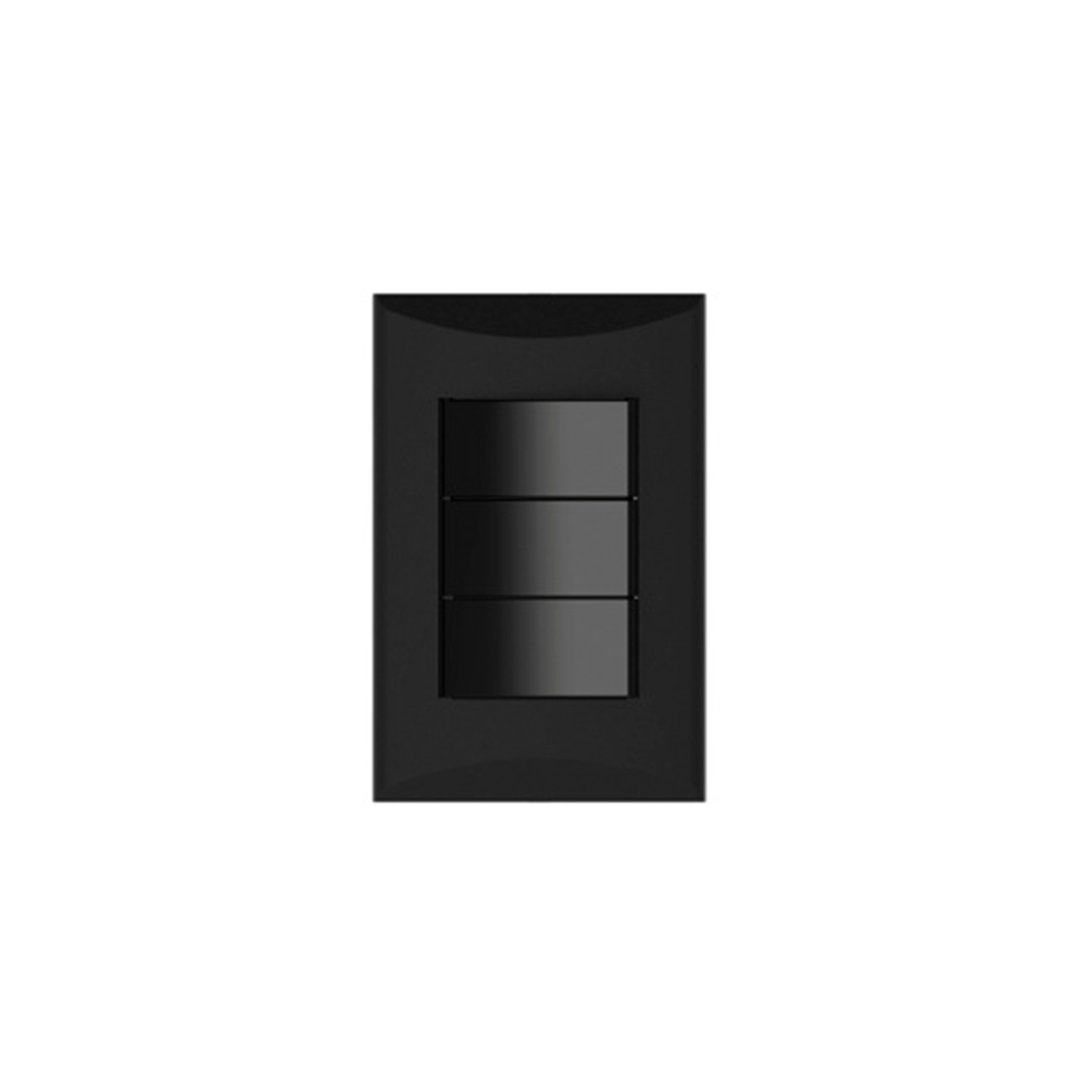 Switch triple empotrable t&j 8005-ne negro