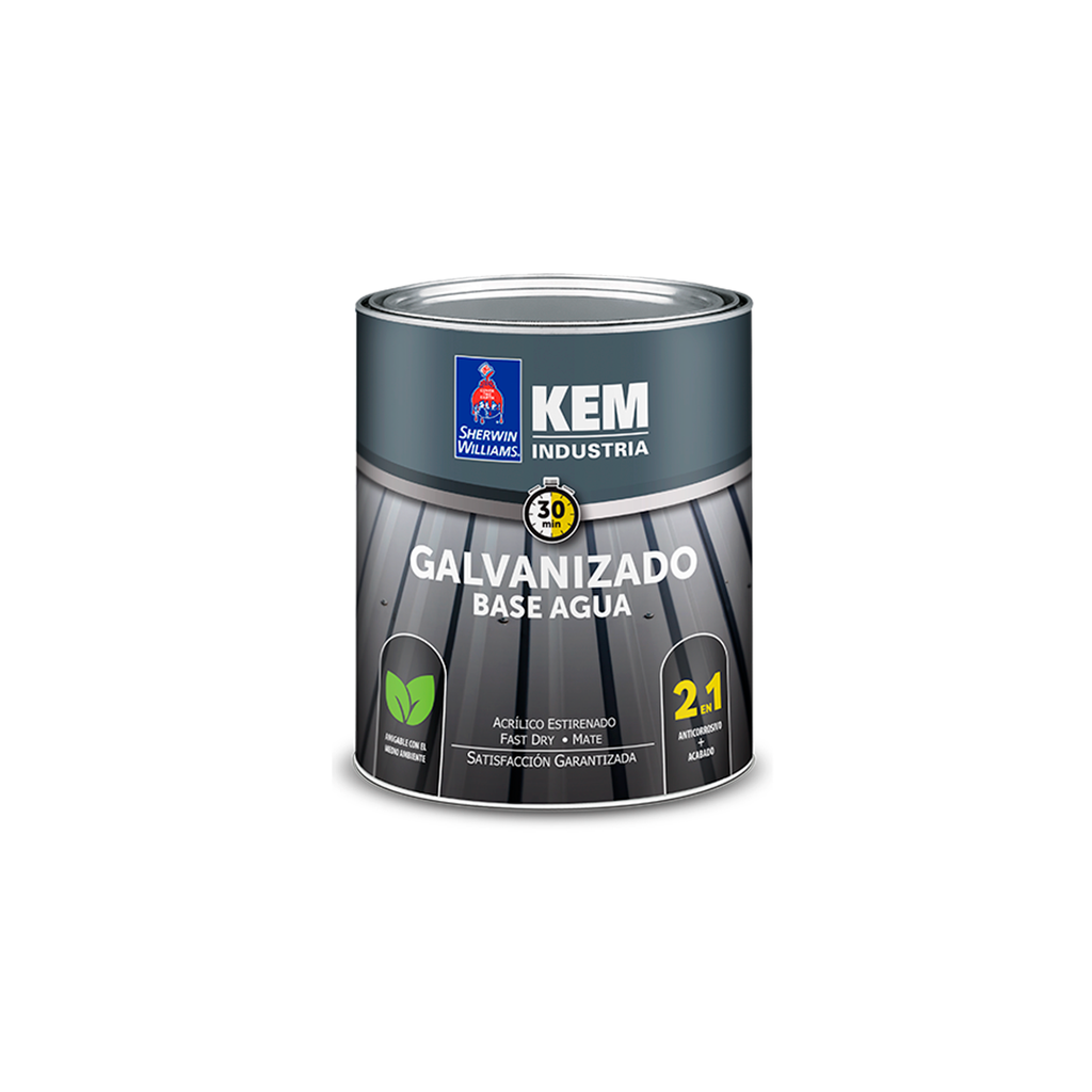 Kem galvanizado base de agua 1/4-galon sherwin williams blanco mate
