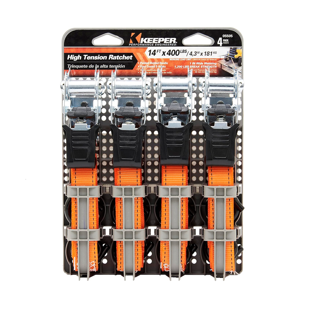 Faja amarrar carga 14' 4pc con ratch 05505
