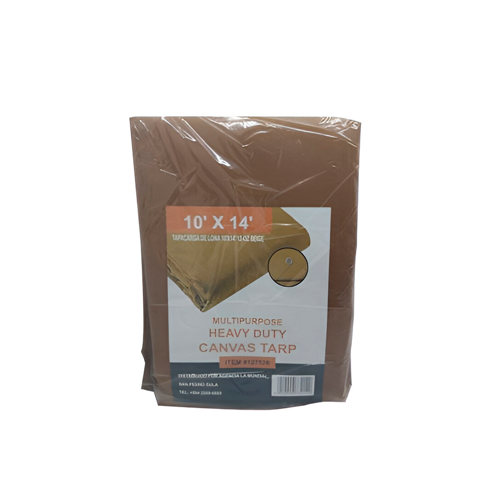 Tapacarga de lona 10'x14' 12-oz beige