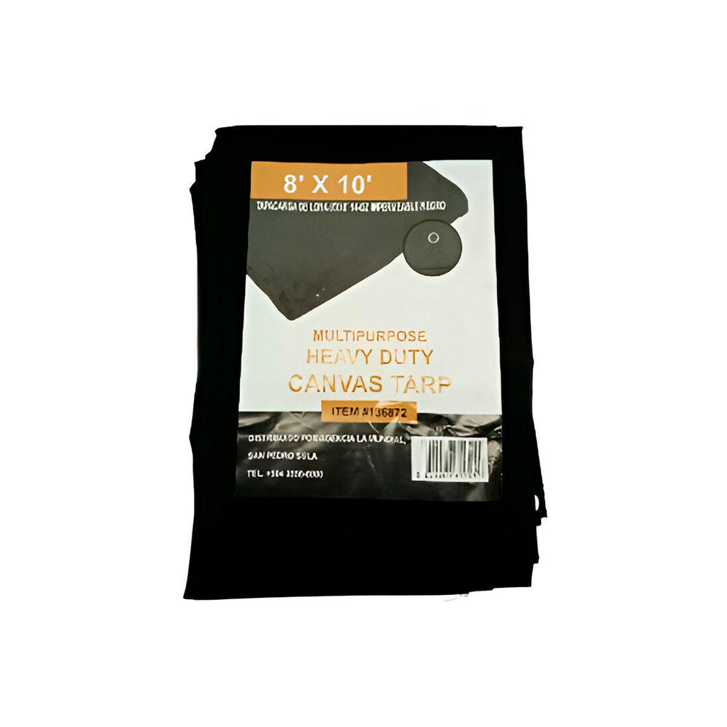 Tapacarga de lona 8'x10' 14-oz negro