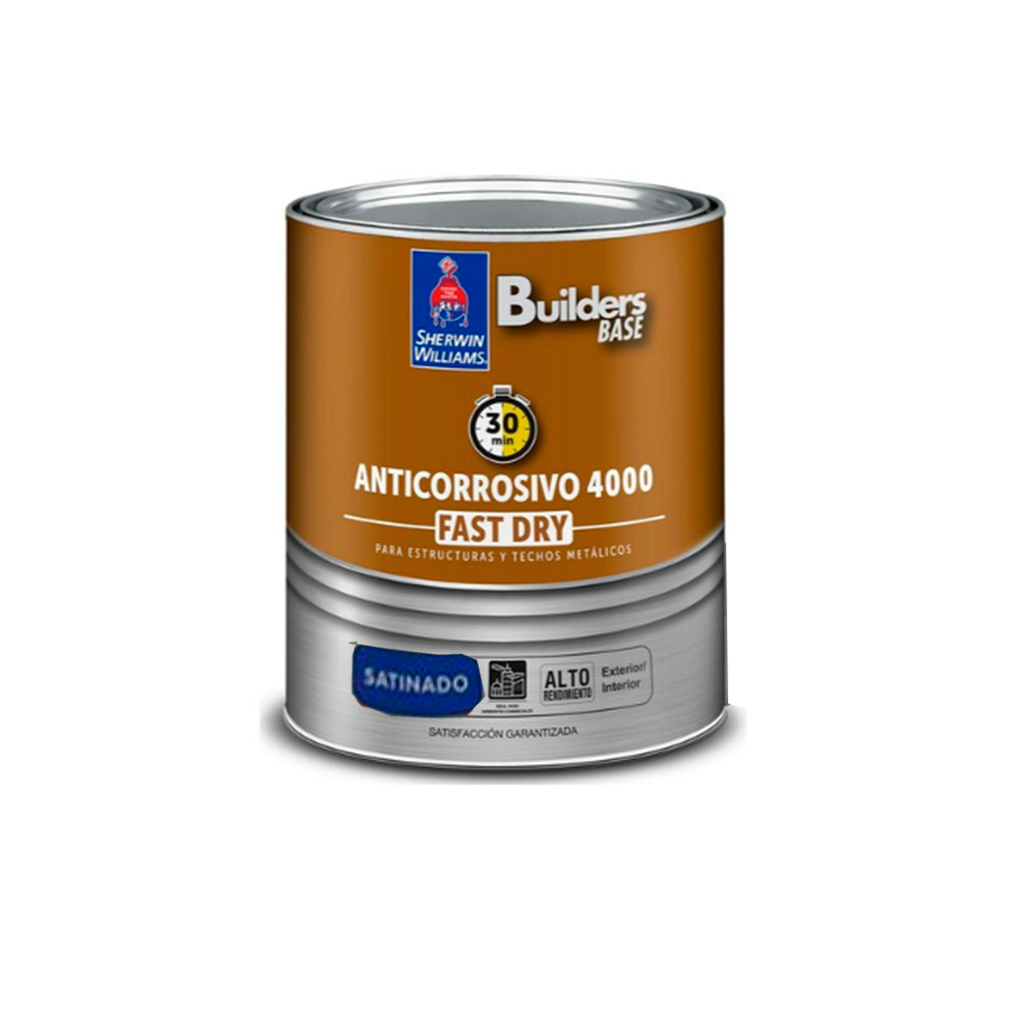 Base buiders anticorrosivo 1-galon sherwin williams 4000 negro satinado