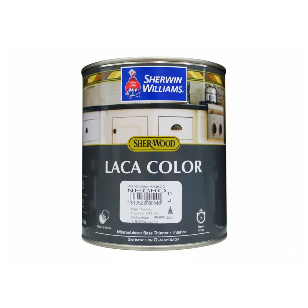 Laca para madera 1/4-galon sherwin williams negro