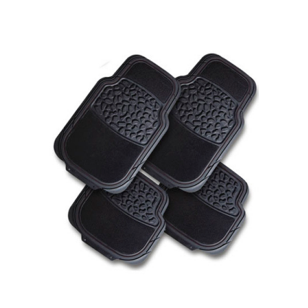 Alfombra de  hule para carro 4 piezas abro cm2308a negro
