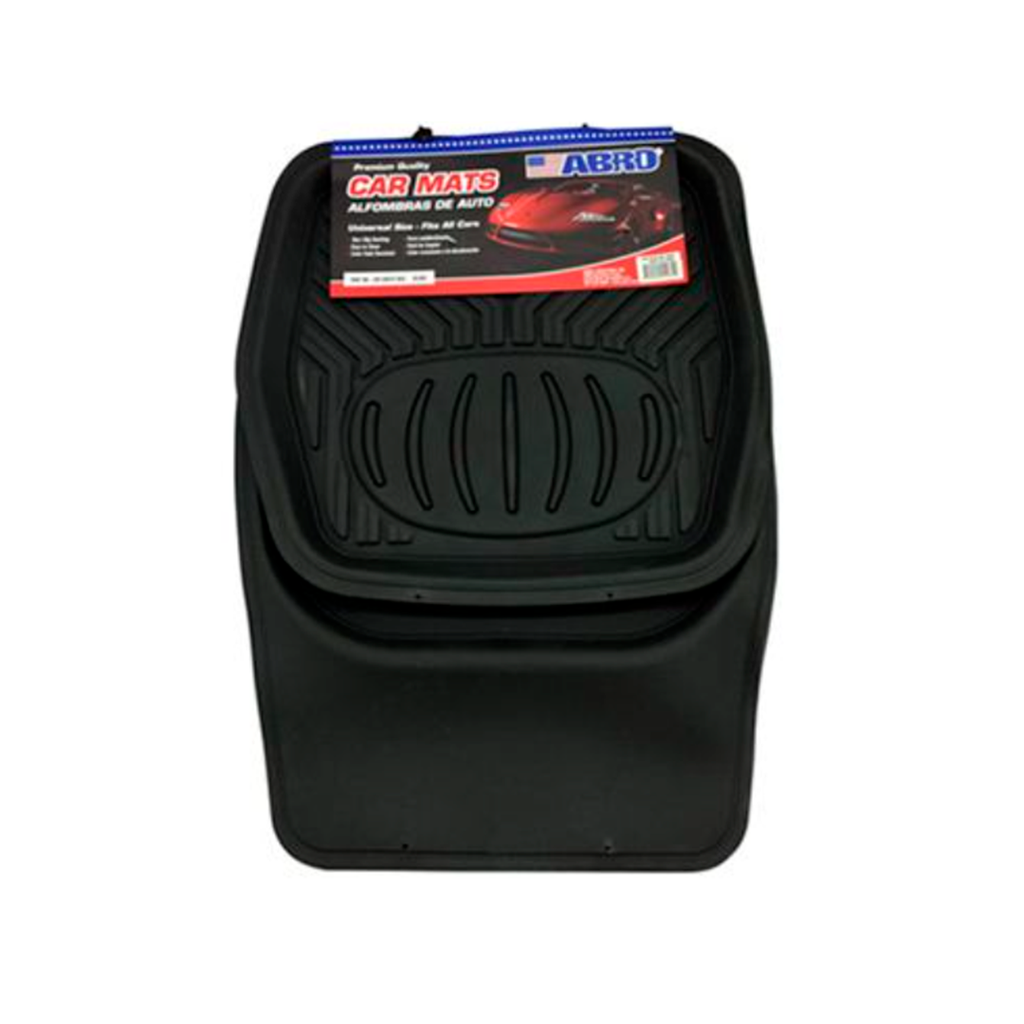 Alfombra de hule para carro 4 piezas abro cm5001p negra