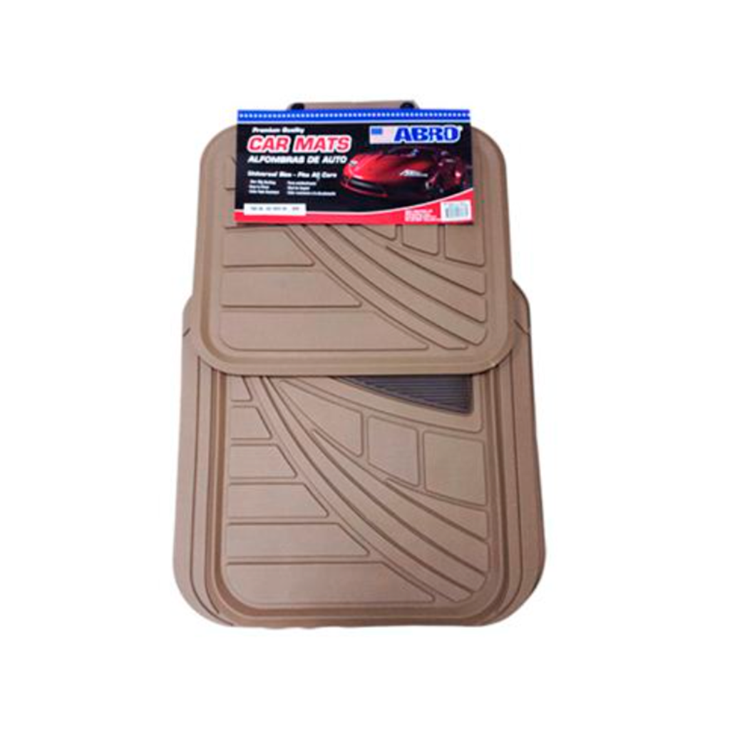 Alfombra de hule para carro 4 piezas abro cm1862p beige
