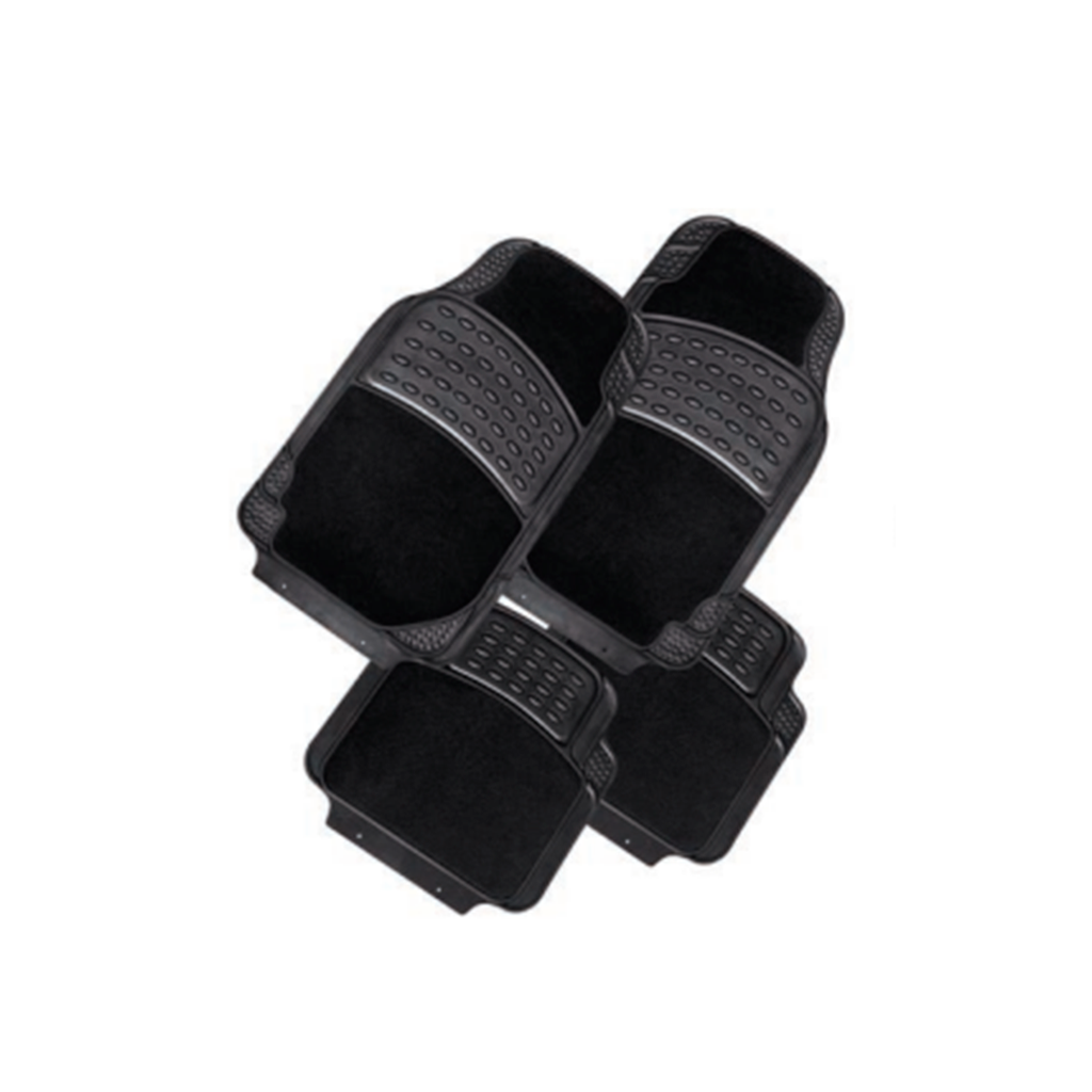 Alfombra de hule para carro hule 4 piezas abro cm2210 negra