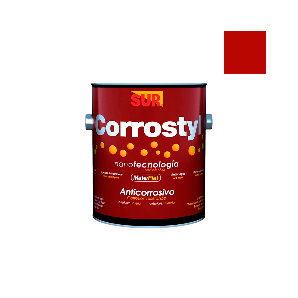Anticorrosivo corrostyl agua 1/4gln rojo teja