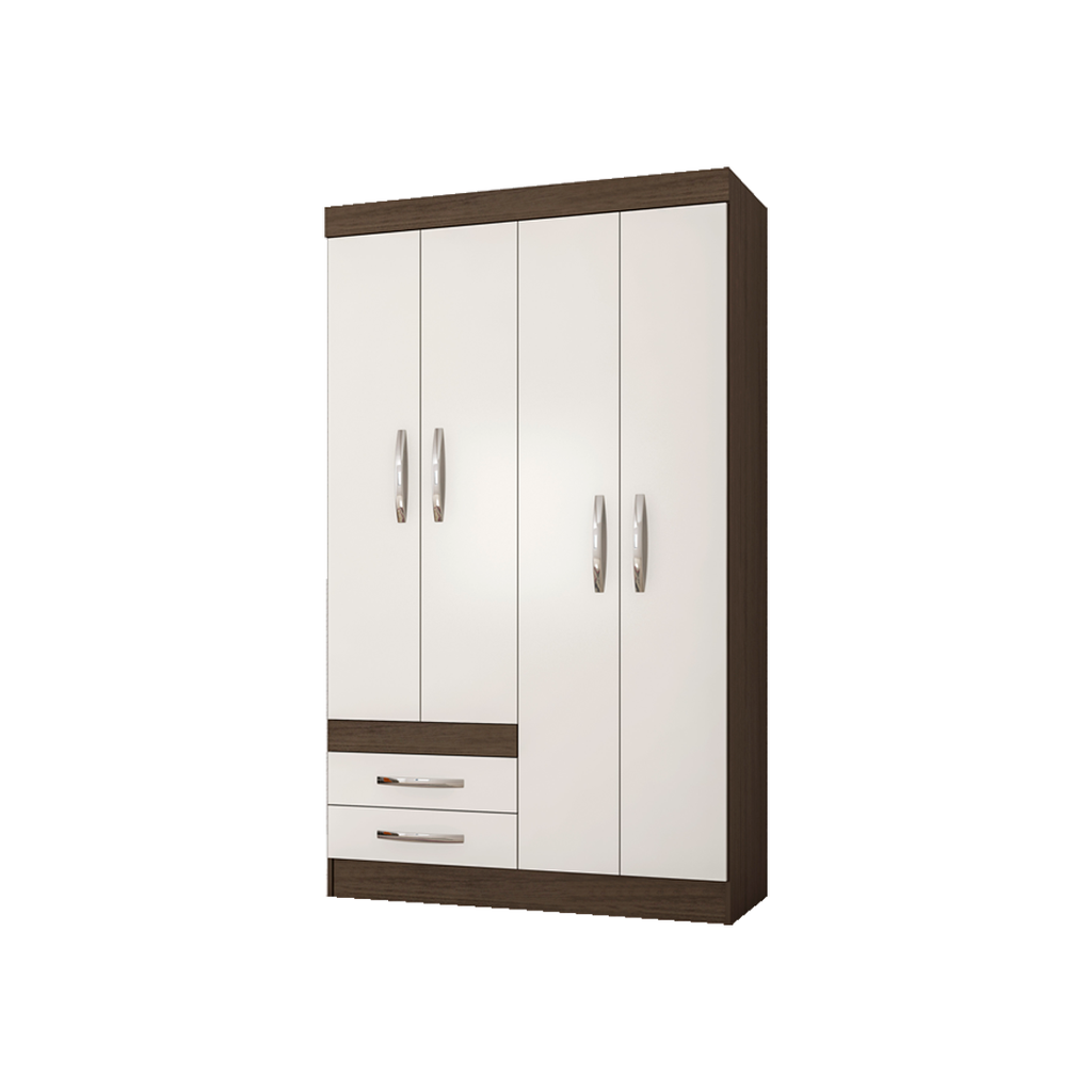 Ropero mdf 4 puertas 2 gavetas 185x105x47Cm centimetros poliman a37060 varios colores