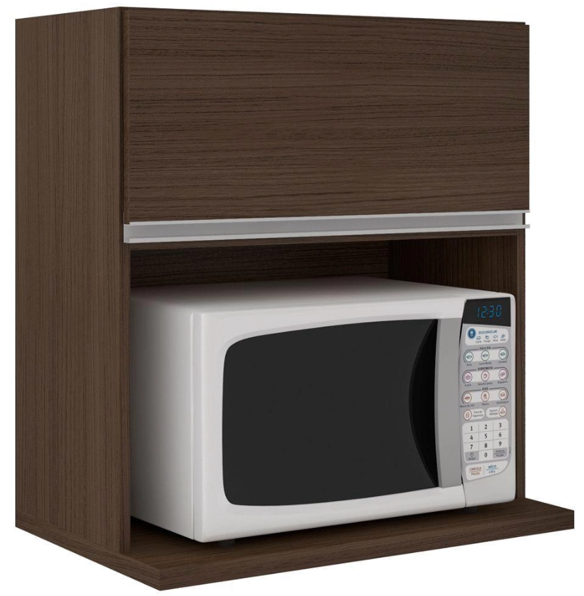 Mueble mdf aereo para microondas 70x65x40 centimetros poliman k21070 cafe