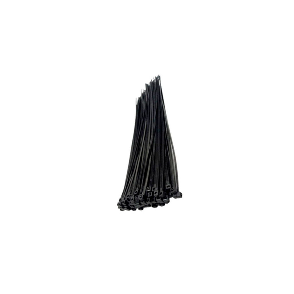 Abrazadera plastica ajustable 8" 100pc negro