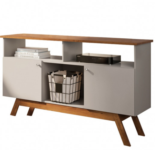 Mueble mdf tv 68x140x42cm negro/madera