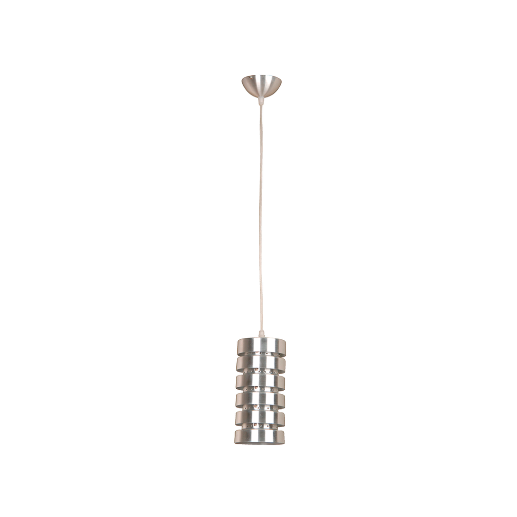 Lampara colgar 1l 60w lumi 5629-4 plateado