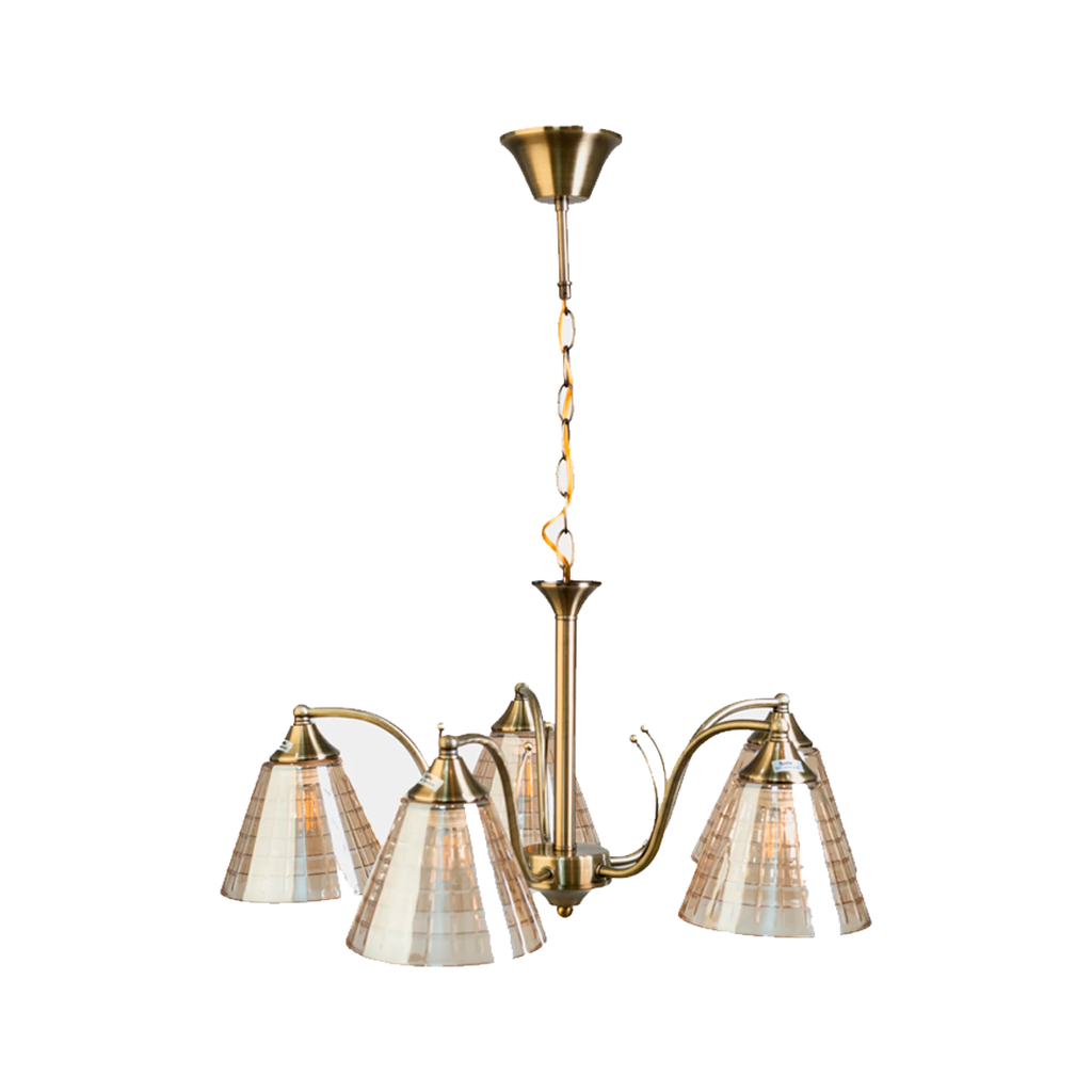 Lampara colgar 5l mundi x-36957-5 bronce
