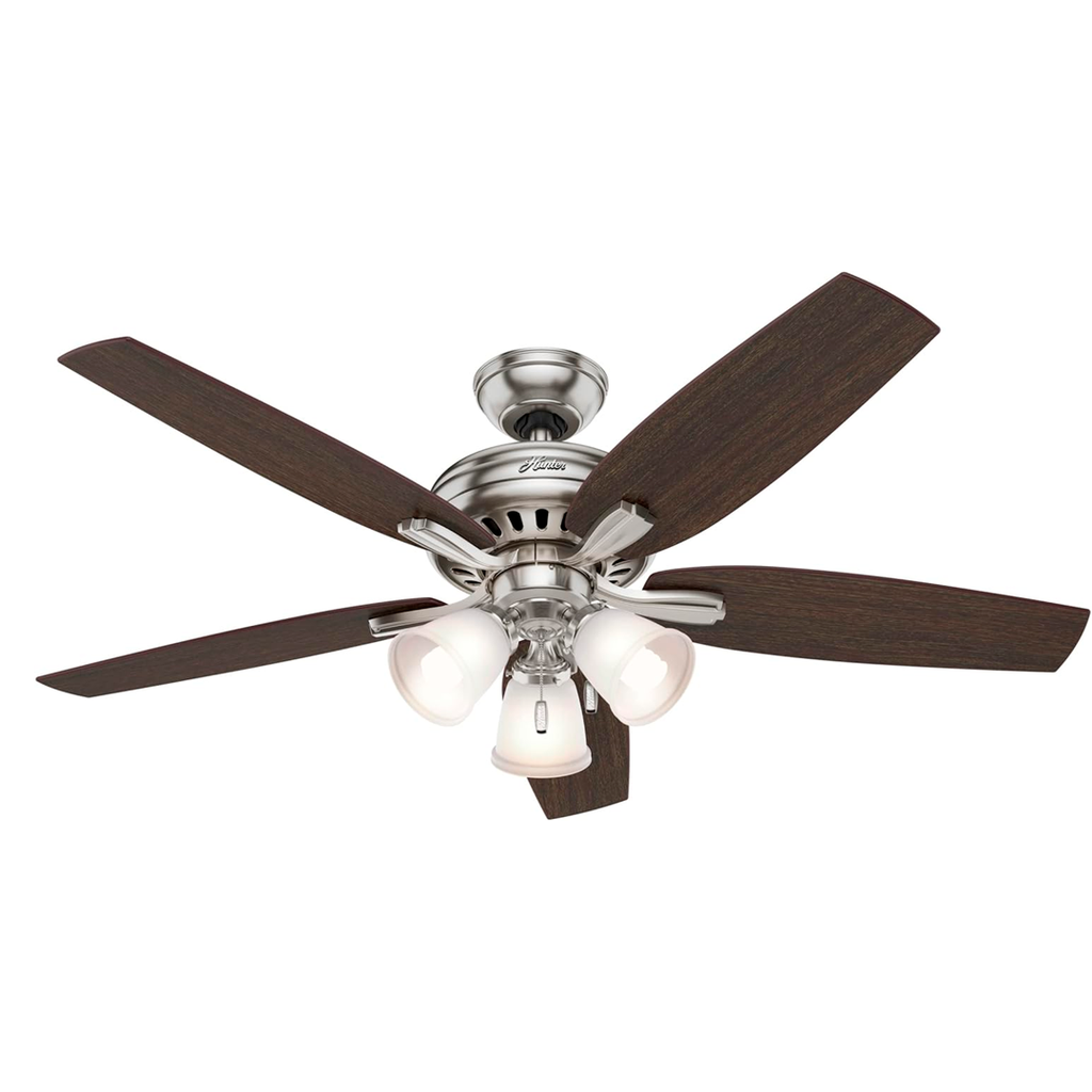 Ventilador techo 52" 5a 3l hunter 53318 niquel