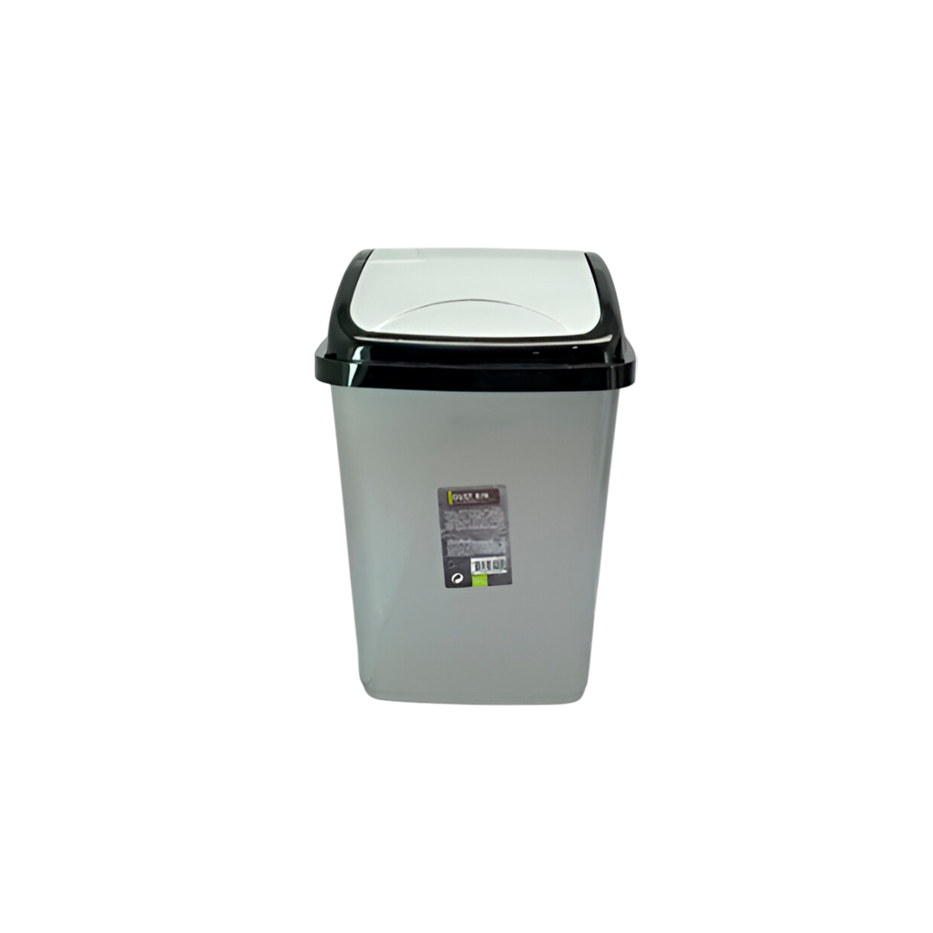 Basurero plastico 10l 335565 negro/gris