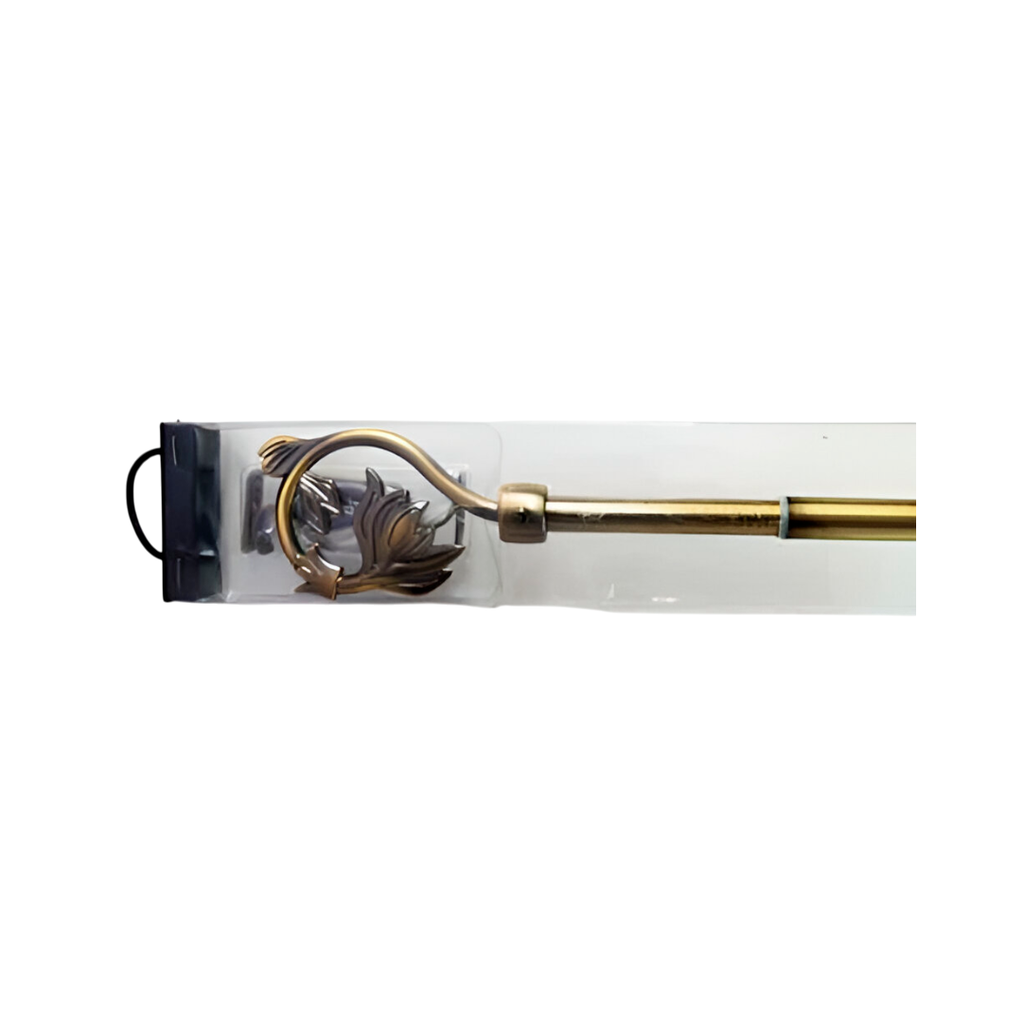 Cortinero metal 48-84" con soporte cz-092 bronce anticorrosivo