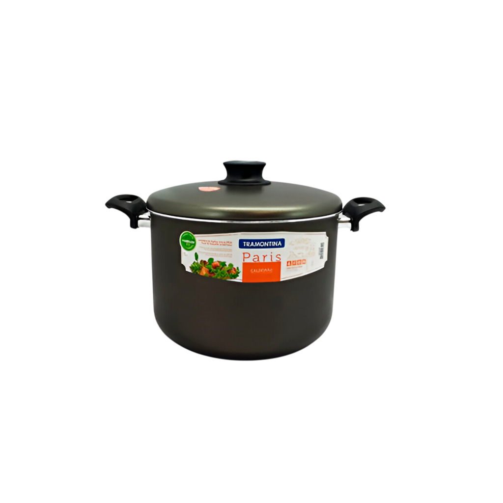 Olla 26cm alta 2asas/tapa 28530/626 gris