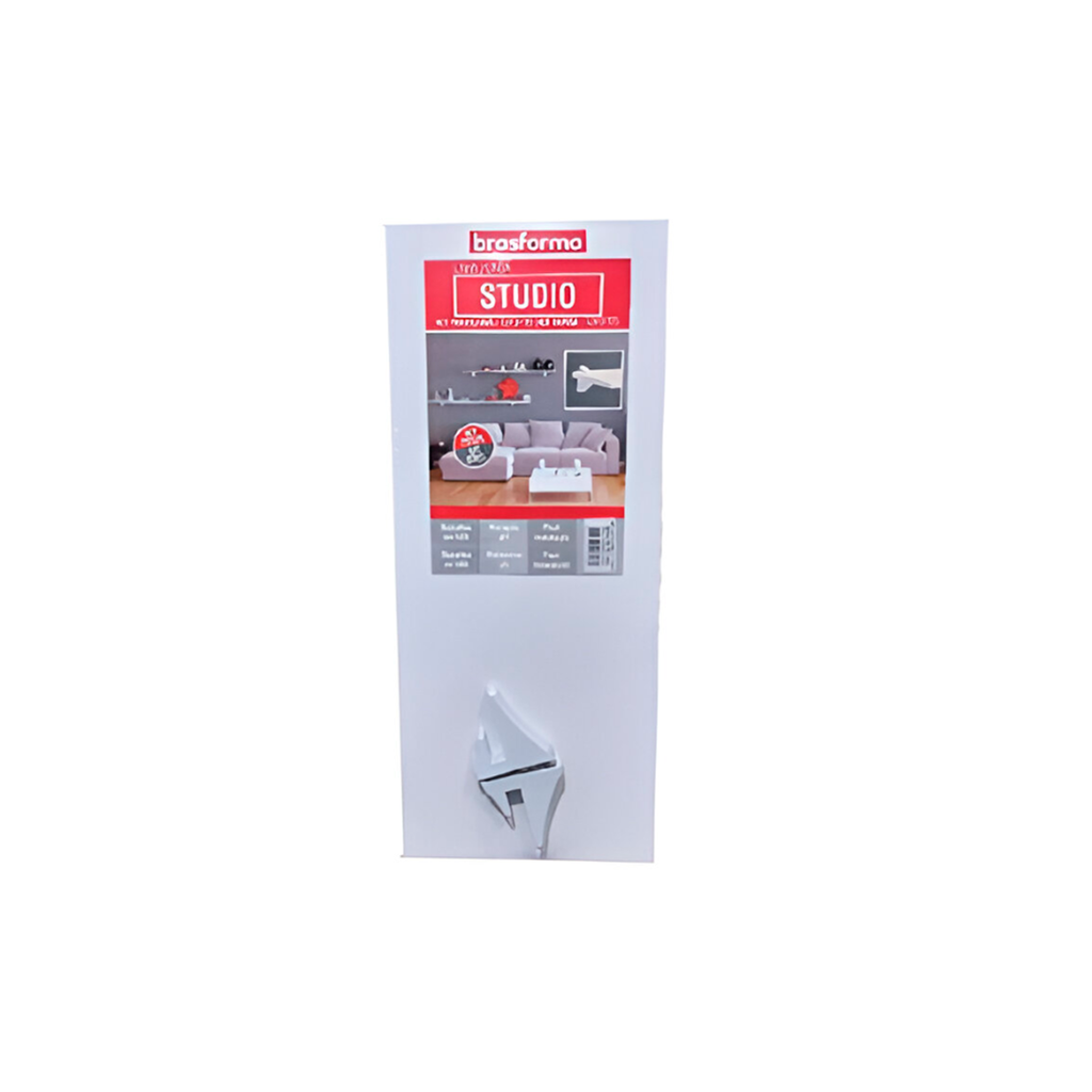 Repisa de madera 24"x10" c/esc blanco