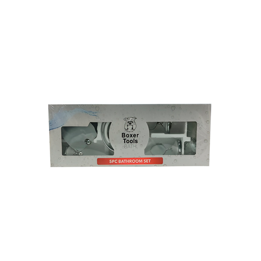 Juego de toallero 5pc boxer 7800 cp/blanco