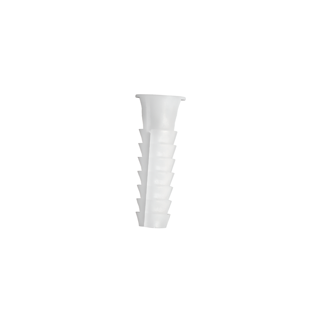 Taco plastico 1/4" 100pc vikingo pa-14 blanco