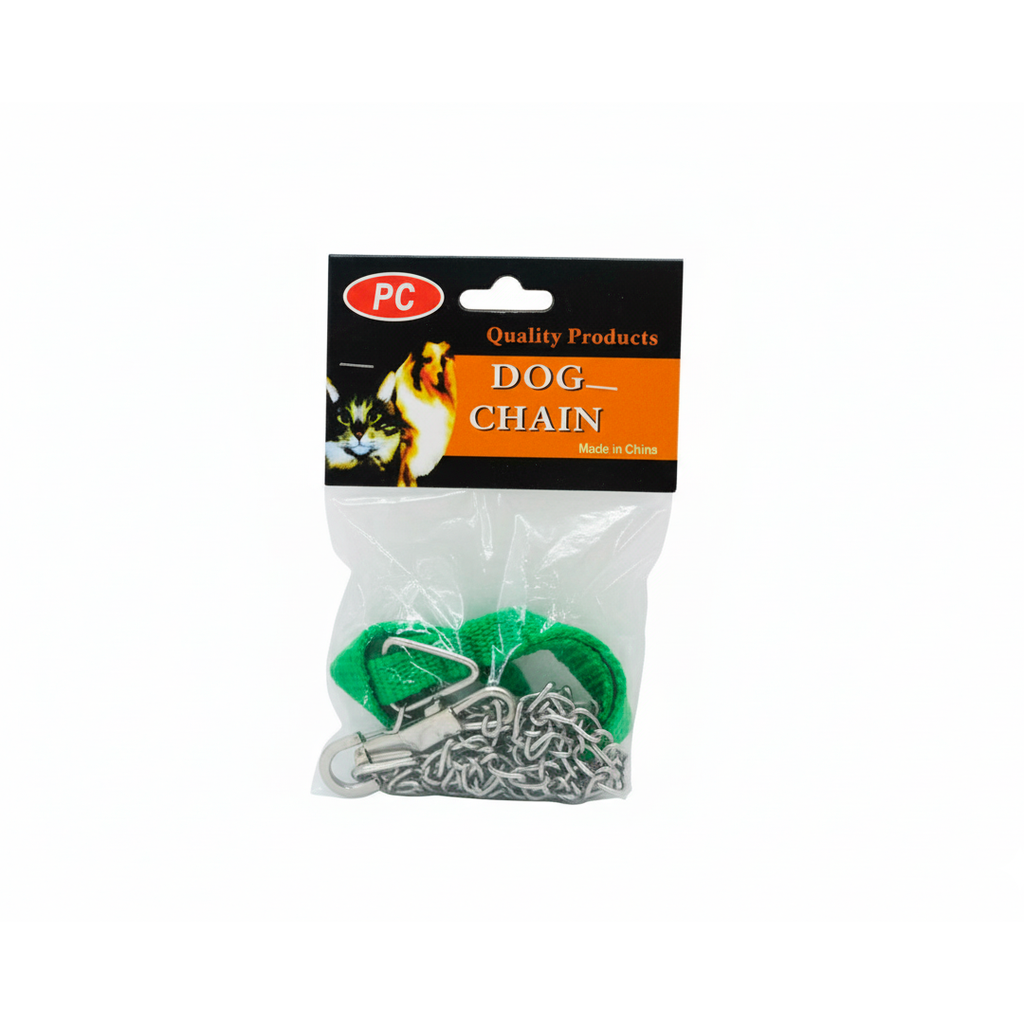 Cadena perro 1.6mmx42" con agarradera nylon 009 varios colores