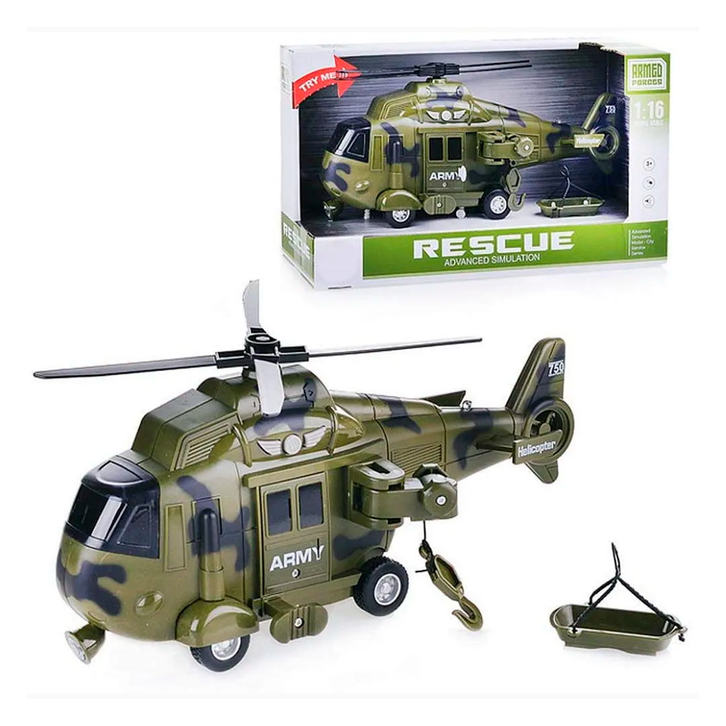 Juguete helicoptero con luz-sonido jd48433