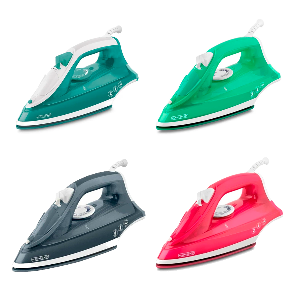 Plancha electrica vapor 1200w b&d irbd352 varios colores